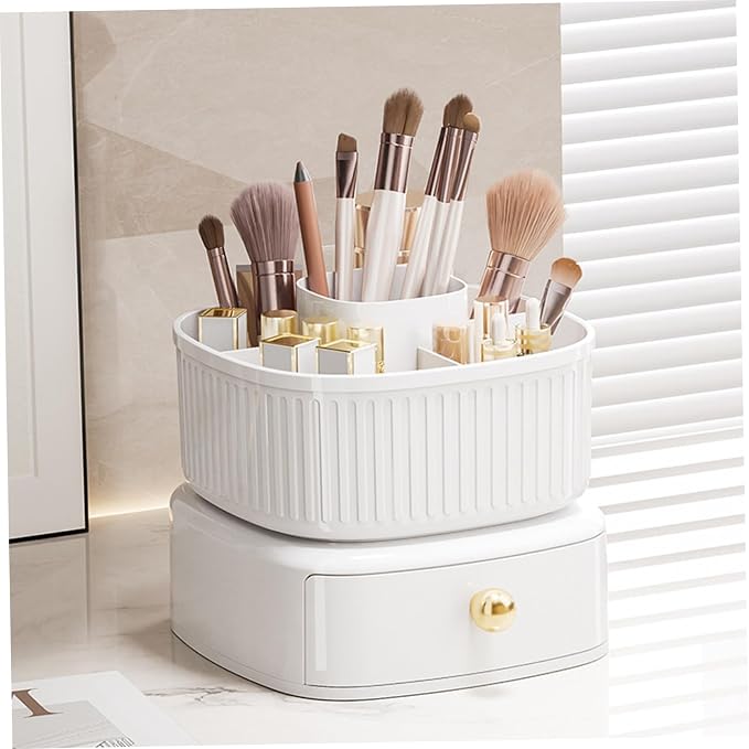 Spinning Makeup Organizer, 360° Rotating Makeup Brush Holder - Image 8