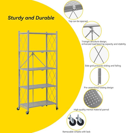 BRIAN & DANY 5-Tier Foldable Storage Shelves - Image 6