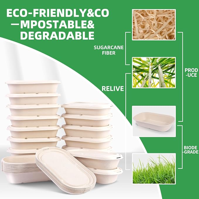 50Pcs Disposable Meal Prep Food Containers - Image 3