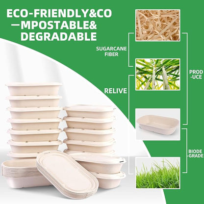50Pcs Disposable Meal Prep Food Containers - Image 3