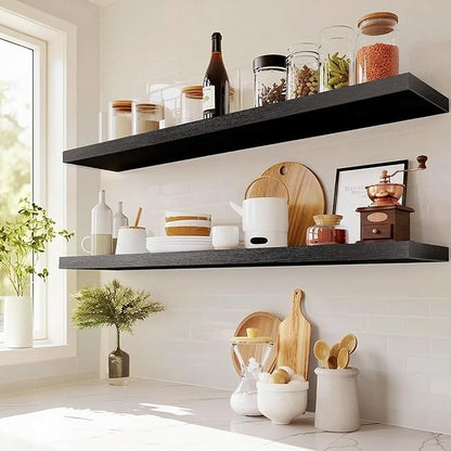 AMADA HOMEFURNISHING Floating Shelves Wall Mounted, 47 x 8 Inch Wall Shelves - Image 3