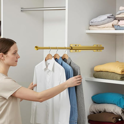 Valet Rod for Closet Pull Out, Rod for Bedroom Laundry Room Bathroom, Brushed - Image 4