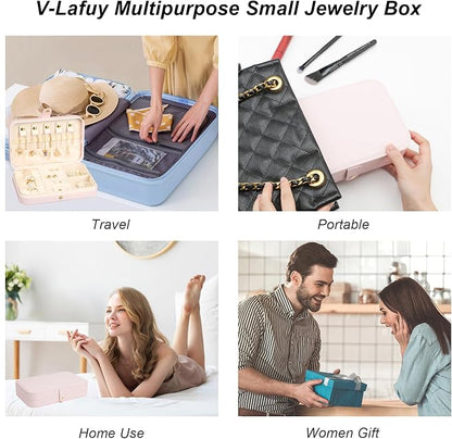 Small Jewelry Box, Travel Jewelry Case Portable Jewelry Boxes - Image 8