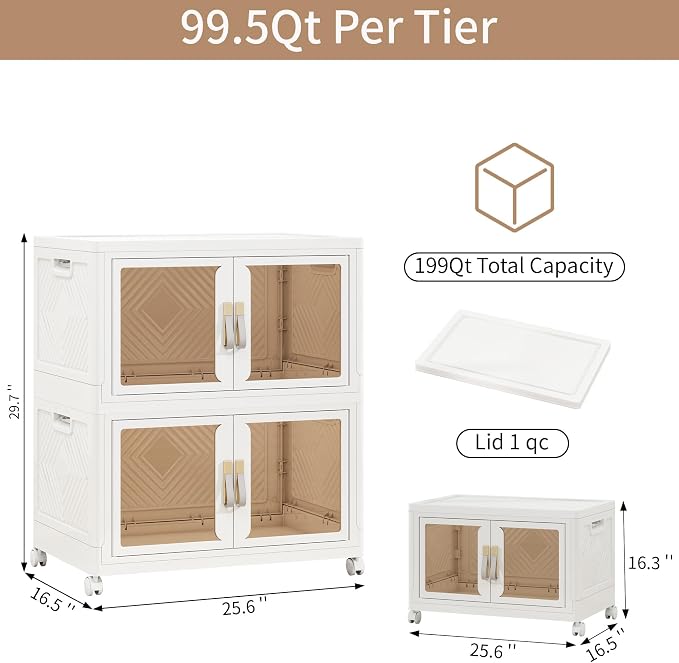 Large Clear Stackable Storage Bins - Image 2