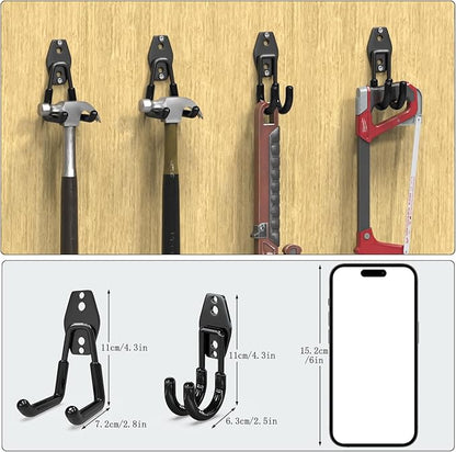 3-H Heavy Duty Garage Hooks 10 Pack, Garage Wall Hooks - Image 2