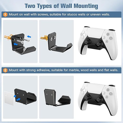 KUNSLUCK 6 Pack Controller Wall Mount – Universal Game Controller Holder - Image 3