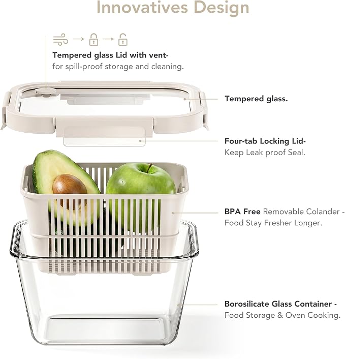 GENICOOK Glass Fruit Storage Containers - Image 5