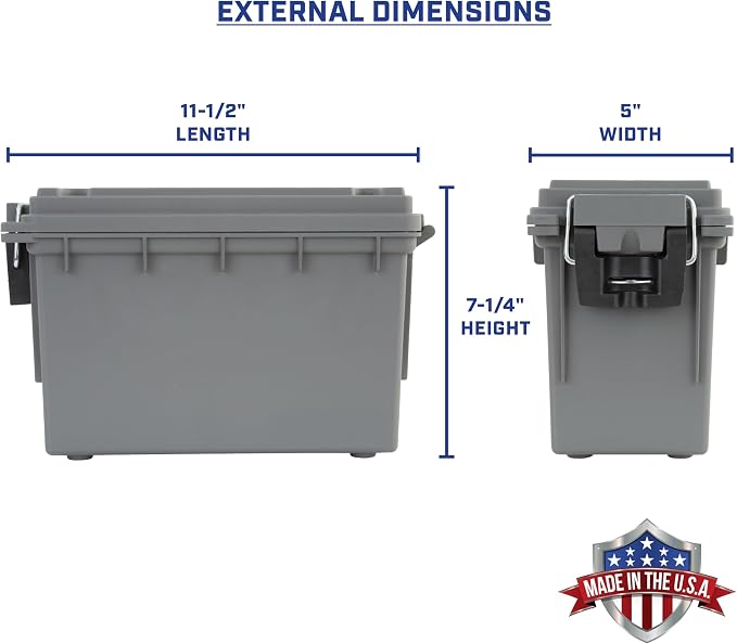 Sheffield Ammo Box Made in USA, Stackable Lockable Ammo Storage Box, Water & - Image 2
