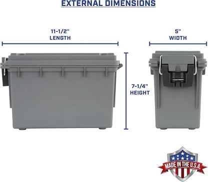 Sheffield Ammo Box Made in USA, Stackable Lockable Ammo Storage Box, Water & - Image 2