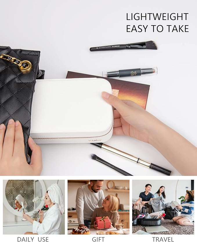 Jewelry Box Small Jewelry Boxes, PU Leather Portable Travel Jewelry Case - Image 6