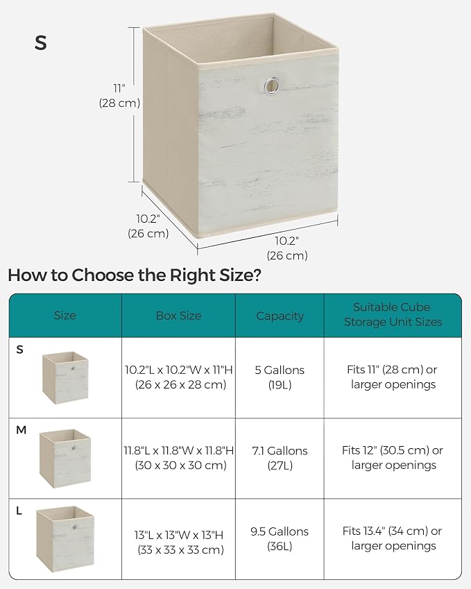 SONGMICS Storage Cubes, Foldable Oxford Fabric and Non-Woven Fabric Storage - Image 5
