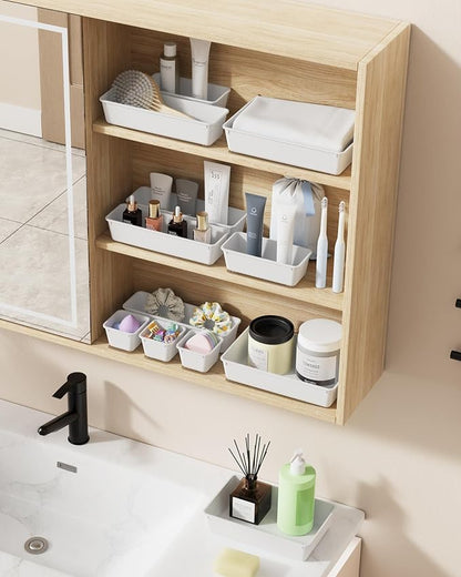 BiuLeon 25 PCS Plastic Drawer Organizers Set, 4-Sizes Vanity and Makeup - Image 6