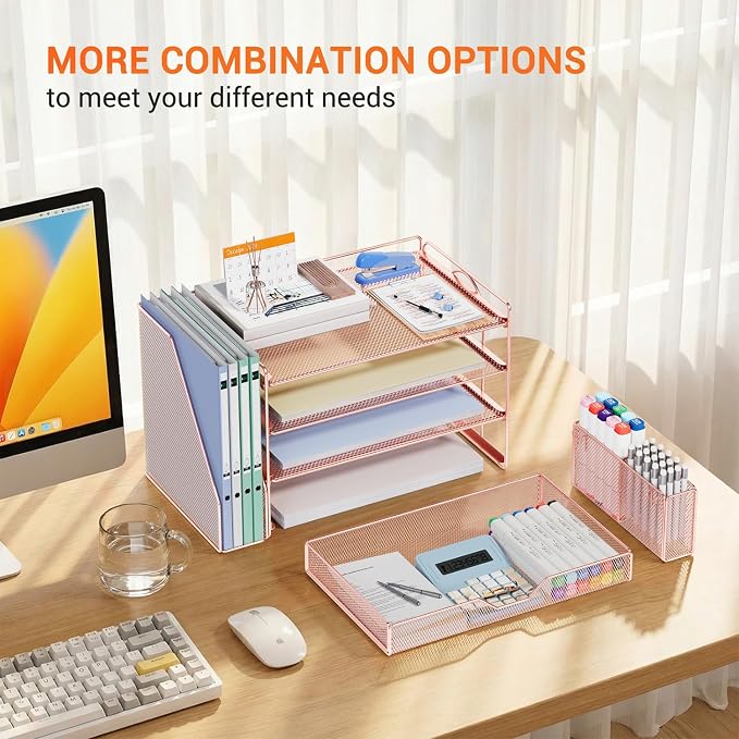 OPNICE Desk Organizer, 4-Tier Desktop File Organizer - Image 5