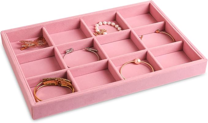 Frebeauty Stackable Velvet Jewelry Organizer Trays - Image 4