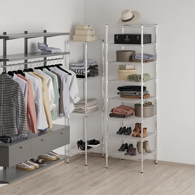 24" Deep x 24" Wide x 86" Height Wire Shelving Kit | 8-Tier | NSF Commercial - Image 4