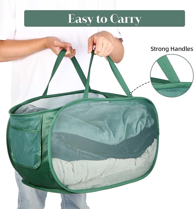4 Pack Collapsible Laundry Baskets, Foldable Laundry Basket - Image 6