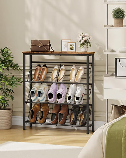 CHOEZON Shoe Rack, 4-Tier Narrow Shoe Storage Shelf, Slim Shoe Rack - Image 4