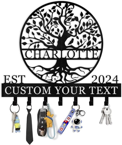Personalized Key Holder Wall Mount by Dyoart