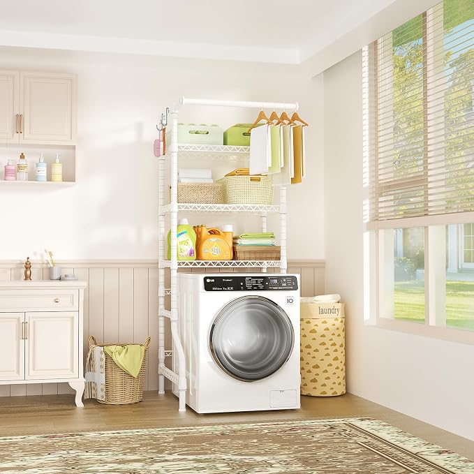 Ulif U11 Mini Over Washer and Dryer Shelves, 3 Tiers Laundry Room Storage and - Image 2