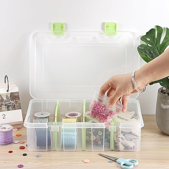 BTSKY Clear Plastic Dividing Storage Box - Image 6