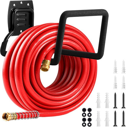 Garden Hose Holder, Metal Wall Mounted Water Hose Reel by QMSK