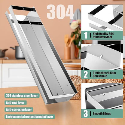 Lallisa 2 Pieces Stainless Steel Shelf Bathroom Shower Floating Shelves Wall - Image 4