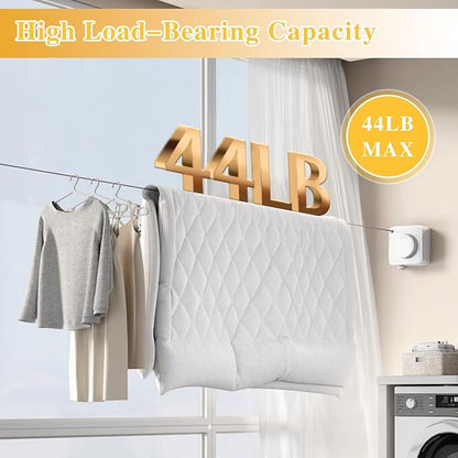Retractable Clothesline Indoor, Non-Sagging Outdoor Clothes Line retracting - Image 5