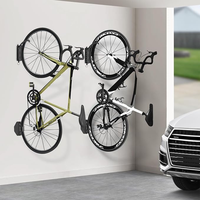 QAQ Swivel Bike Wall Mount, Vertical Bike Rack Garage Holds Up to 66lbs - Image 5