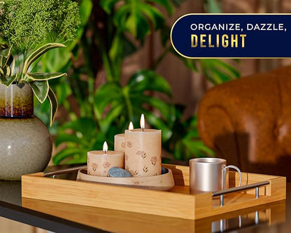 Decorative Bamboo Serving Trays - Image 4