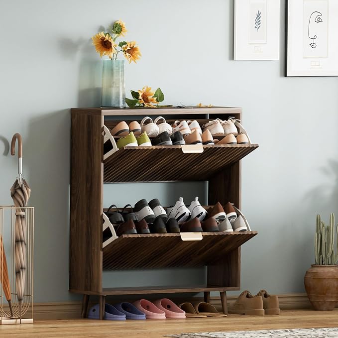 Shoe Cabinet Storage, Modern Freestanding Organizer - Image 6