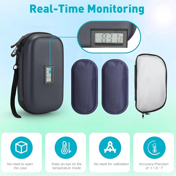 Insulin Cooler Travel Case Diabetic Medication Insulated Cool Organizer - Image 2