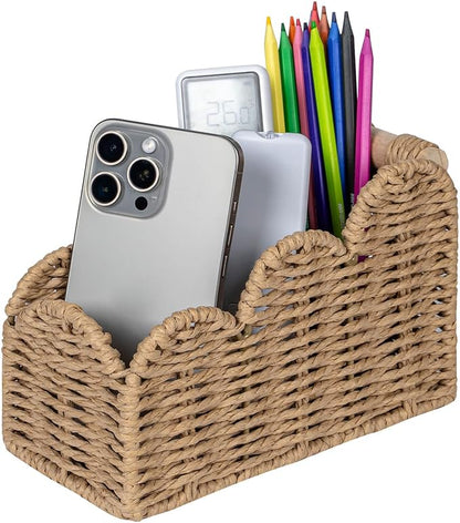 CubesLand Bedside Table Desk Organizer Caddy, Remote Pen&Pencil Holder Cup by CubesLand
