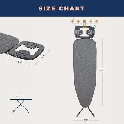Ironing Board with Iron Rest, Iron Board with 3 Layers Extra Thick Cover - Image 7