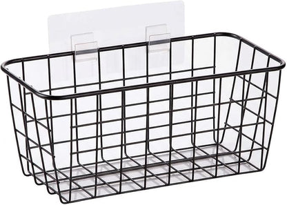 2 Set Adhesive Hanging Wall Basket Inside Cabinet Door Organizer, Wall Storage - Image 5