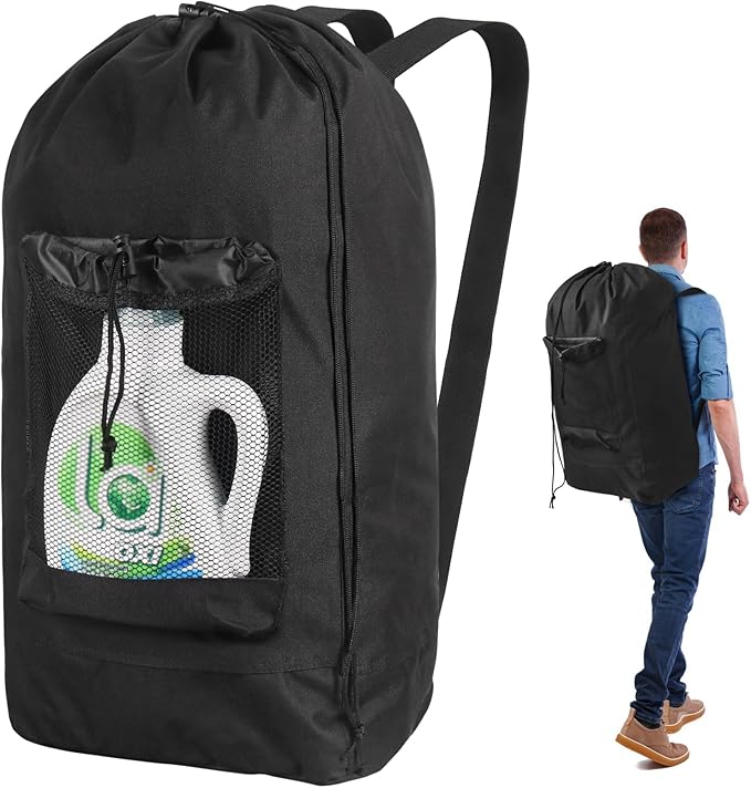 Tenn Well Laundry Bag Backpack, Heavy Duty Large Laundry Bag by TennWell