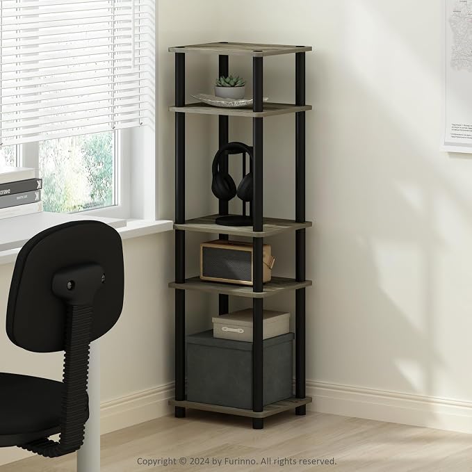 Furinno Turn-N-Tube Storage Shelves, Stackable Standing Shelf, Open Corner Shelf - Image 2