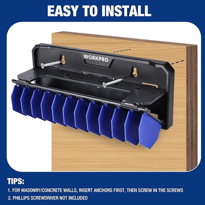WORKPRO Plier Organizer Rack, 13.5" Foldable Tool Organizer, Wall Mount - Image 7