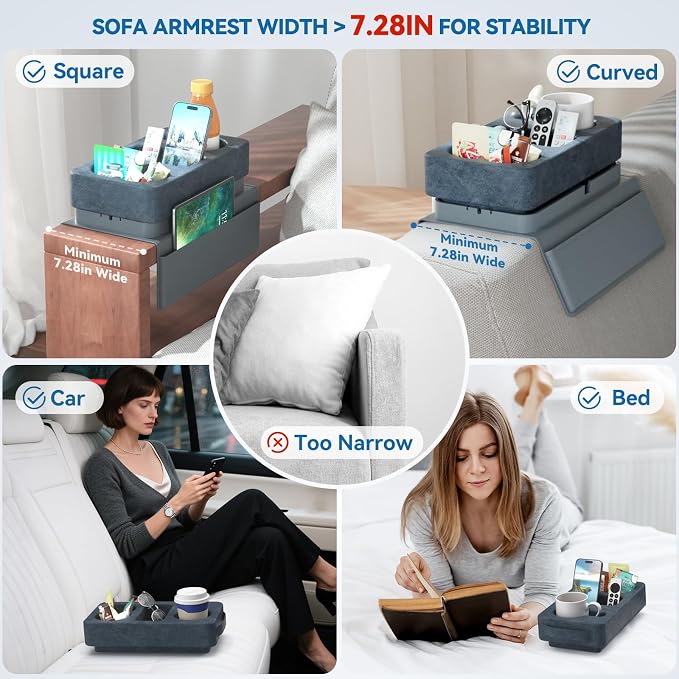 Couch Arm Tray Removable Armrest - Image 8