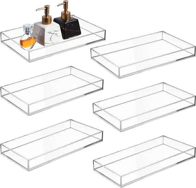 Maitys 6 Pcs Acrylic Vanity Tray Bathroom Tray by Maitys