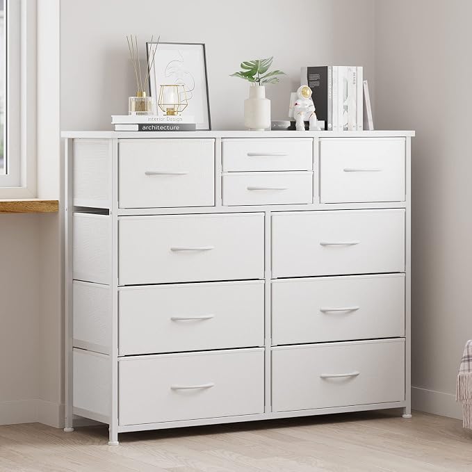 LUMTOK 10 Drawers Dresser with Fabric Bin - Image 5