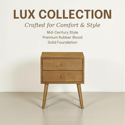 NTC Lux Nightstand with 2 Drawers, Featuring Adaptable Design, 150 lbs Load - Image 3