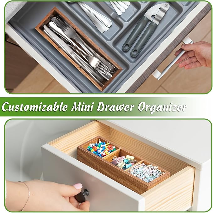 DRASTAR Tea Bag Organizer, Acacia Tea Bag Holder, Tea Storage Containers - Image 7