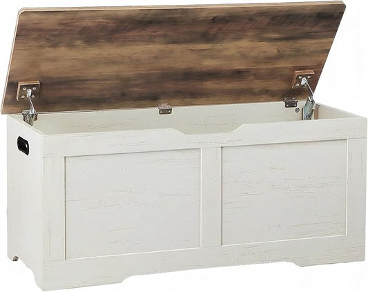 Timberer 39.4" Wooden Storage Chest, Extra Large Storage Trunk | Storage Bench by Timberer