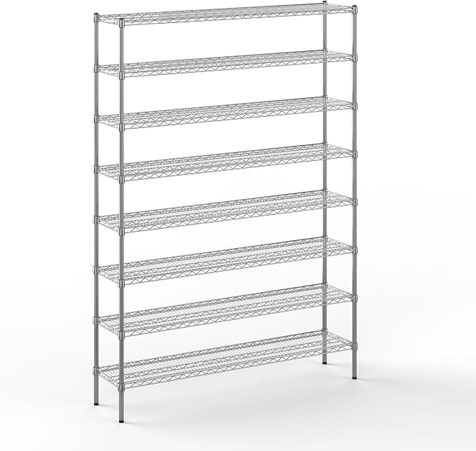 14" Deep x 60" Wide x 86" Height Wire Shelving Kit | 8-Tier | NSF Commercial by Regal+Altair