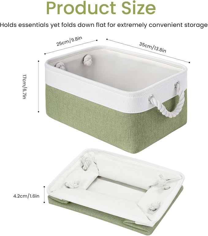 13.8x9.8x6.7 Inch Fabric Small Storage Bins - Image 4