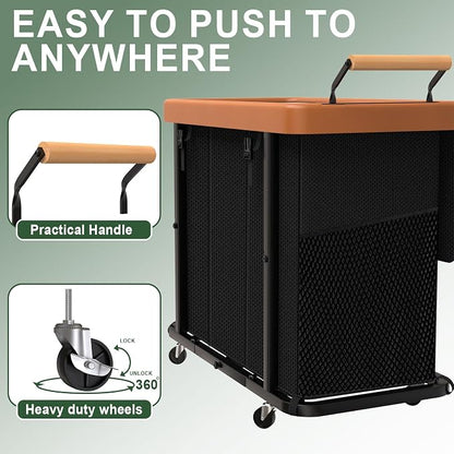 230L Extra Large Fashion Laundry Sorter 3 Section - Image 3