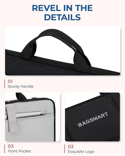 BAGSMART Laptop Case with Handle, Puffy Laptop Sleeve Bag - Image 6