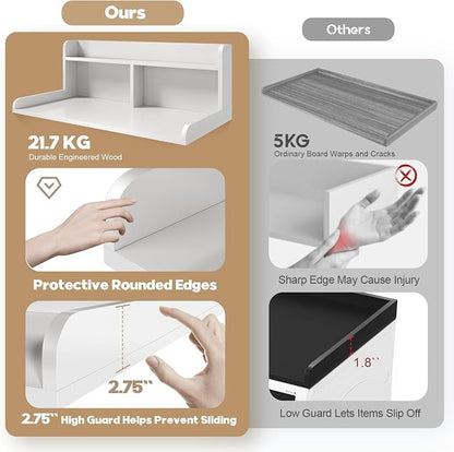 2-Tier Washer Dryer Countertop, 18.5" Raised Height Laundry Countertop - Image 3