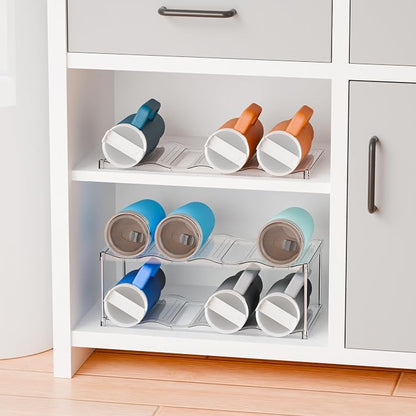Yieach 2 Pack Stackable Water Bottle Organizer - Image 5