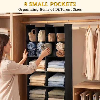 Ofiray-home 6 Tier Hanging Closet Organizer, 16 Compartments Sweater Organizer - Image 5
